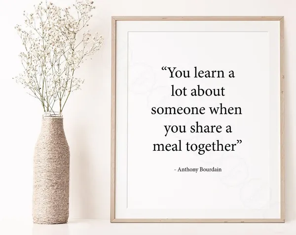Anthony Bourdain Quote Kitchen Wall Decor, Quote Art