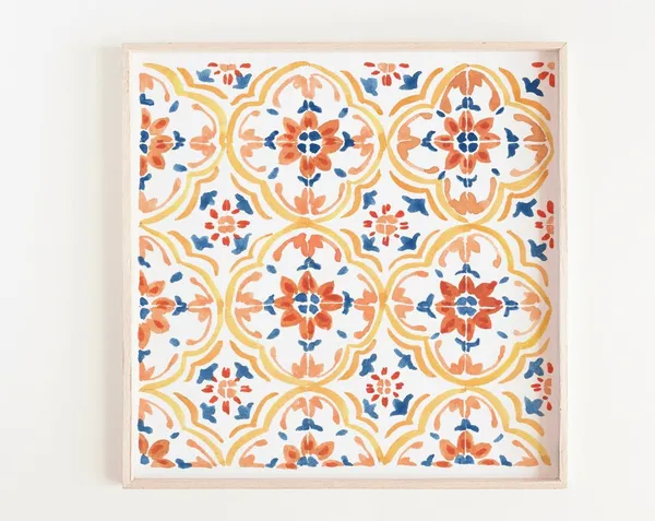 Square Tile Print, Italian Tile Pattern Art Print