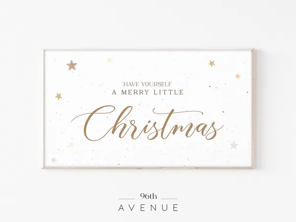 Merry Christmas Art for TV, Poster Print