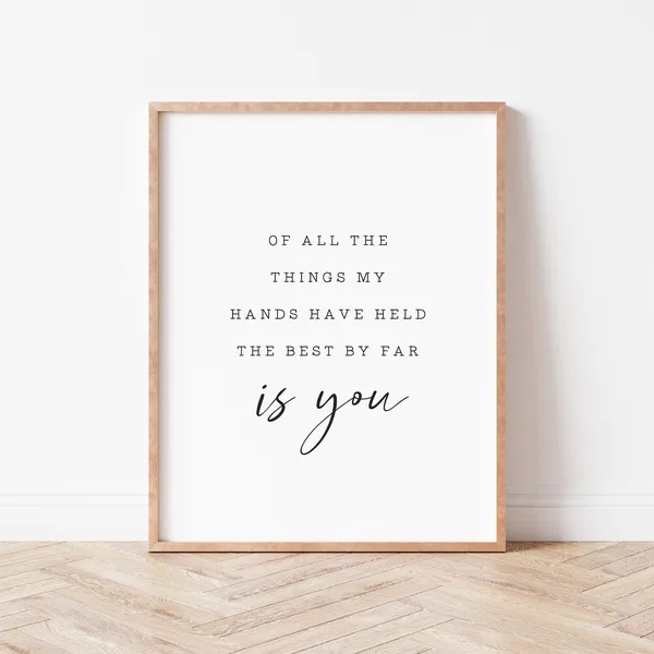 Nursery Quote Print, Minimal Baby Room Art