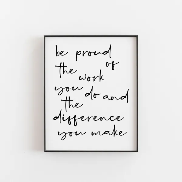 Teacher Gift Quote Thank You, Motivational Art Print