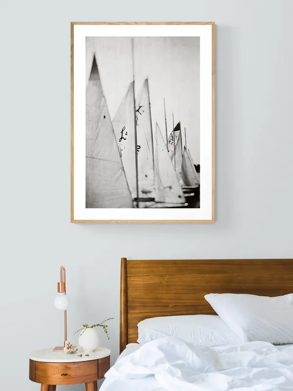 Sailboat Print, Nautical Decor Ocean Art