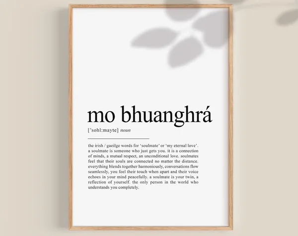 Irish Definition Print, Gift for Her or Him