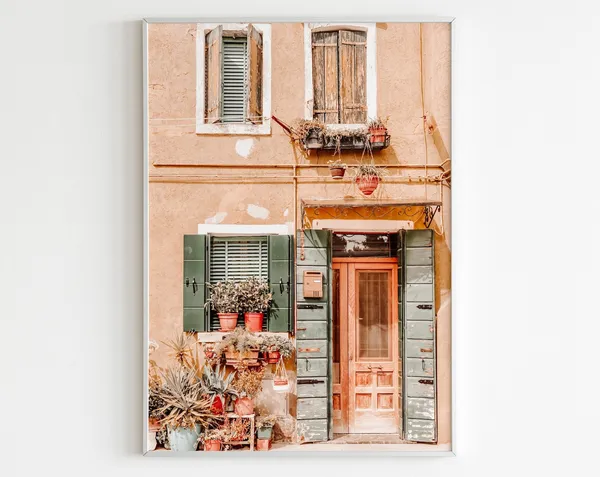Venice, Italy Pastel Europe Door Travel Poster