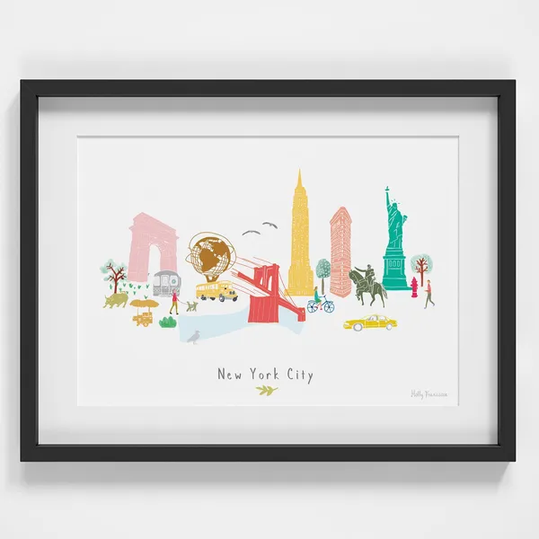 New York City Skyline Cityscape Art Print