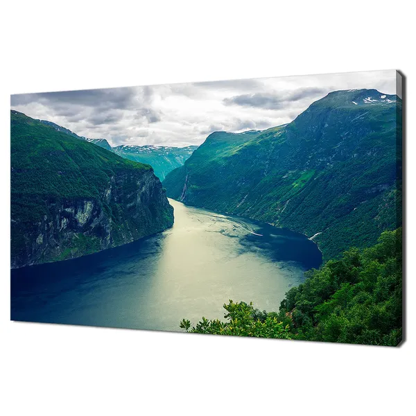 Geirangerfjord, Norway Modern Design Art Print