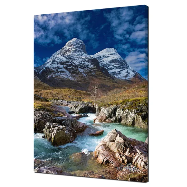 Glencoe Highlands Scotland Travel Poster, Modern Design