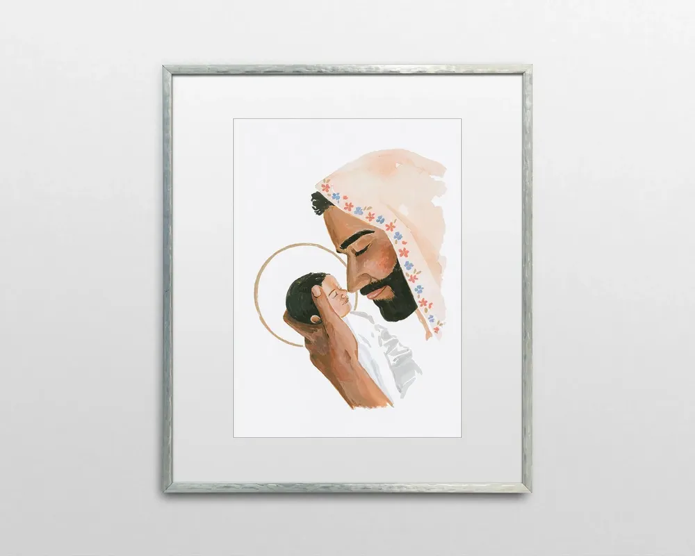 Angel Baby Childloss Jesus Christ Religious Art Print - Image 2