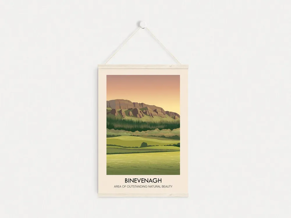 Binevenagh AONB Vintage Travel Poster - Image 4