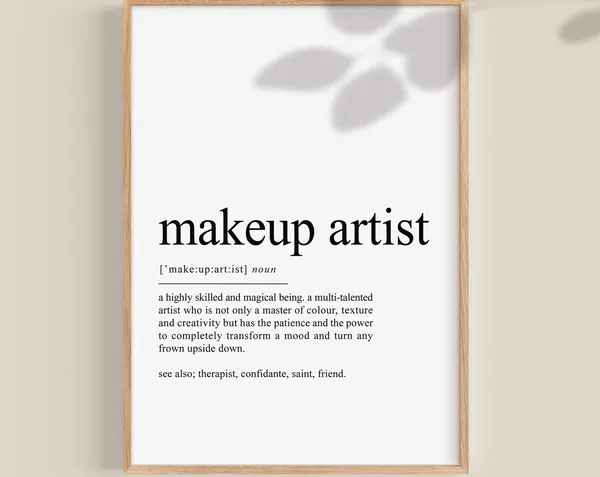 Makeup Artist Definition Art Print, Beauty Salon Decor