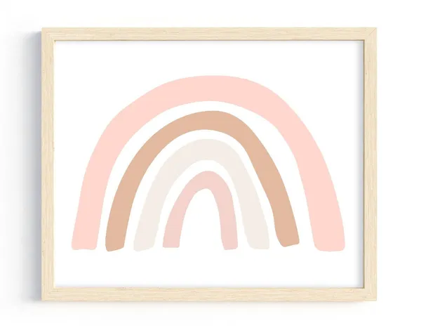 Rainbow Boho Art Print for Girls Room Nursery