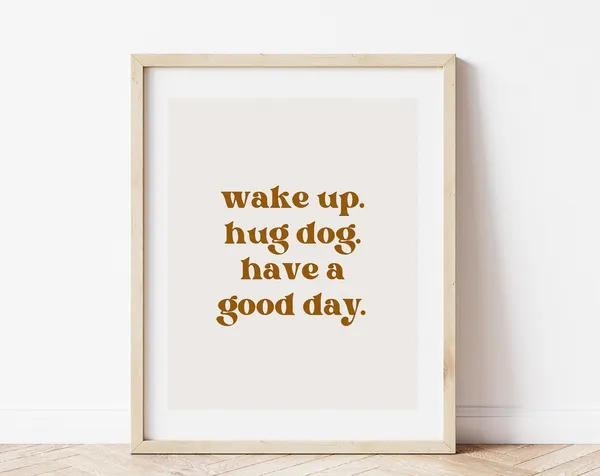 Dog Mom Boho Christmas Art Print, Funny Gift