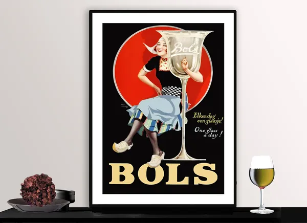 Bols Liqueurs and Gins Vintage Fooddrink Poster
