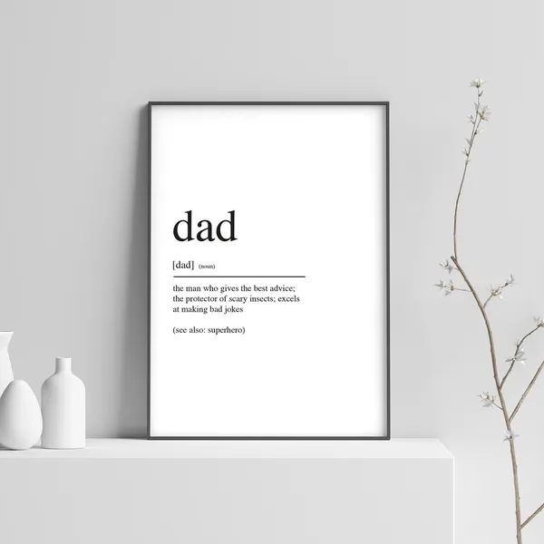 Dad Definition Christmas Gift Art Print