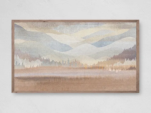 Boho Mountains Abstract Art Print