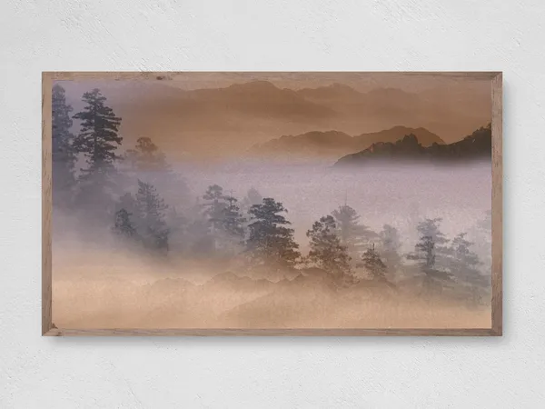 Misty Mountains Abstract Art Print for LG TV