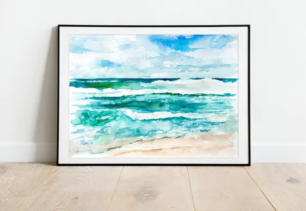 Ocean Seascape Art Print, UK Nautical Painting