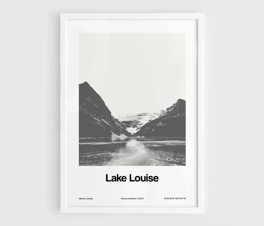 Lake Louise Minimalist Travel Poster, Alberta