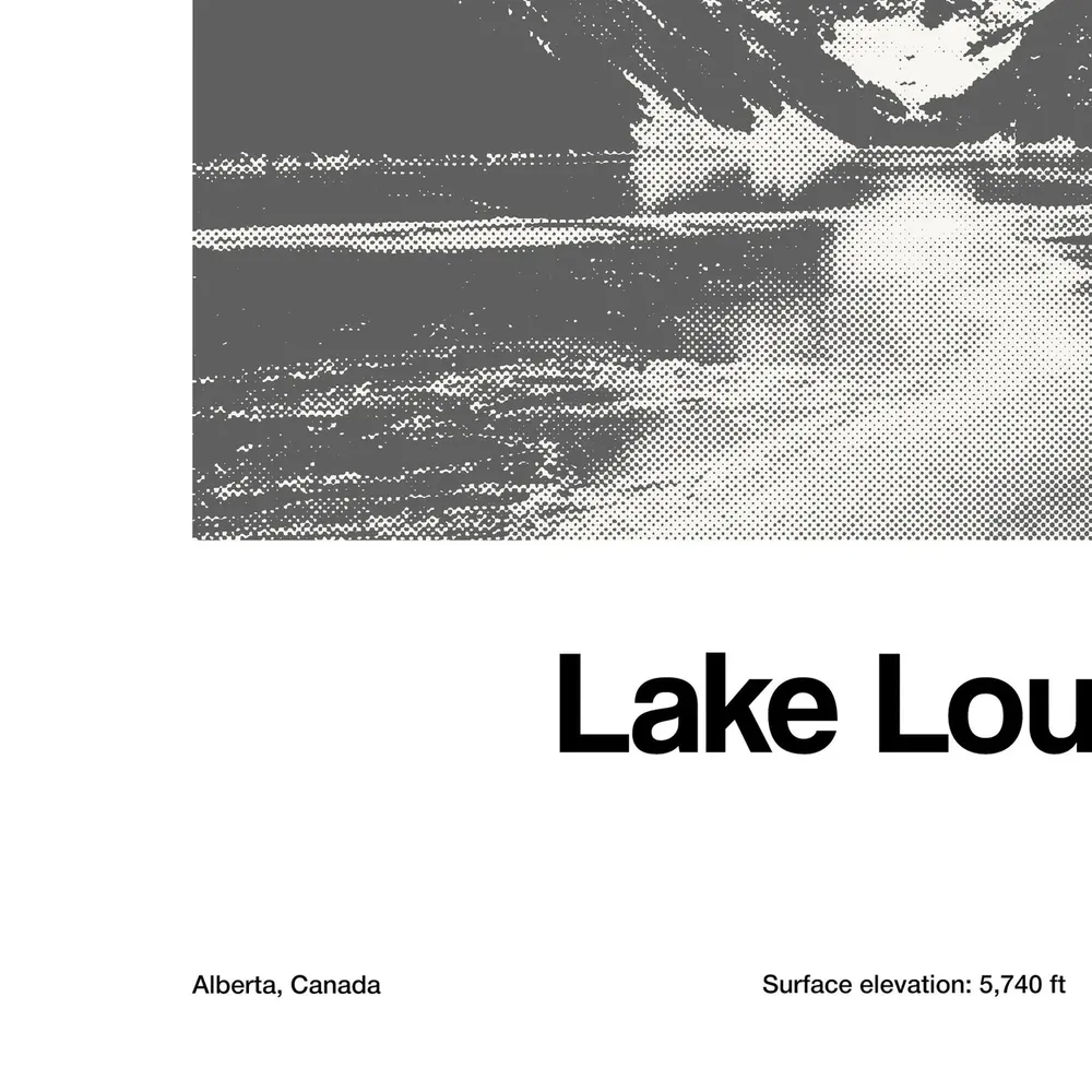 Lake Louise Minimalist Travel Poster, Alberta - Image 3