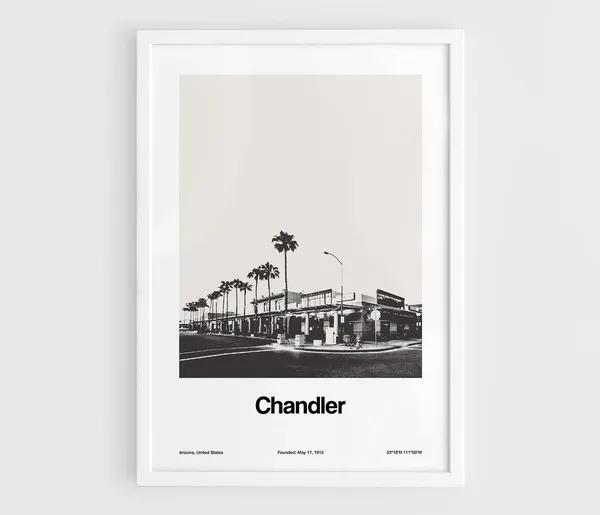 Chandler Arizona Minimalist Custom City Art Print