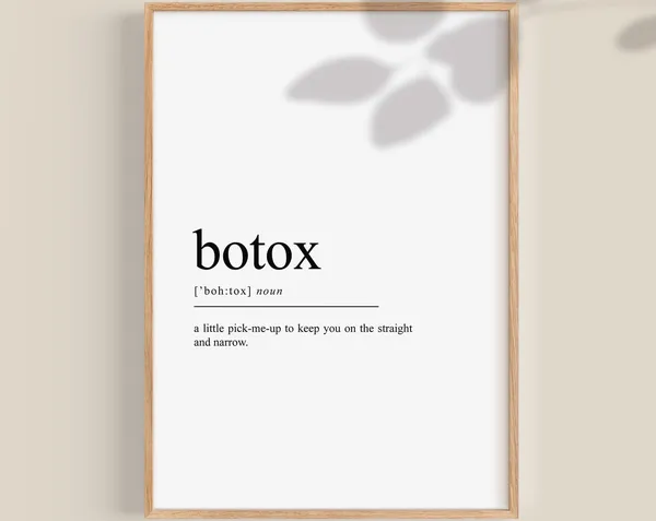 Botox Definition Funny Salon Wall Art Print