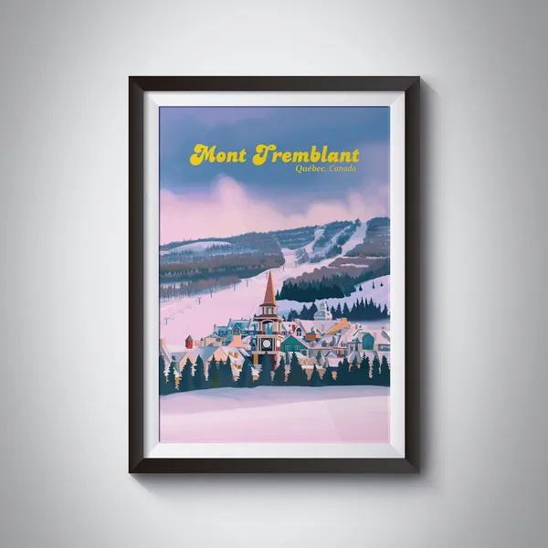Mont Tremblant Vintage Ski Travel Poster
