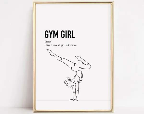 Gymnastics Gift Poster, Women and Girls Decor