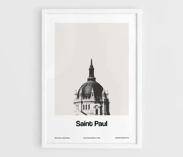 Cathedral Of Saint Paul Minnesota Minimalist Art Print