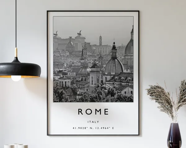 Rome Travel Poster, Italy Travel Art Print