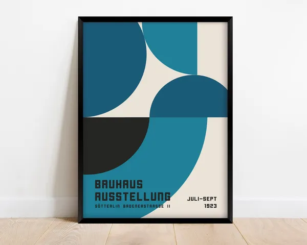 Bauhaus Exhibition Poster 1923, Mid Century Modern Print