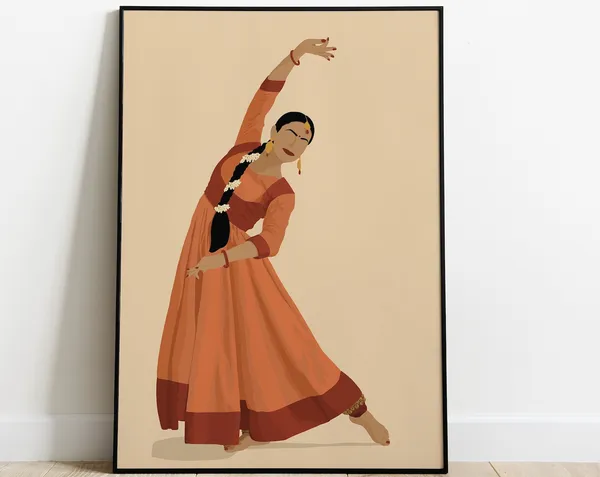 Kathak Dancer Print, South Asian Art