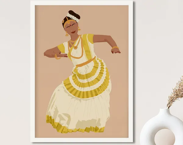 Mohiniyattam Poster, Indian Classical Dance Art Print