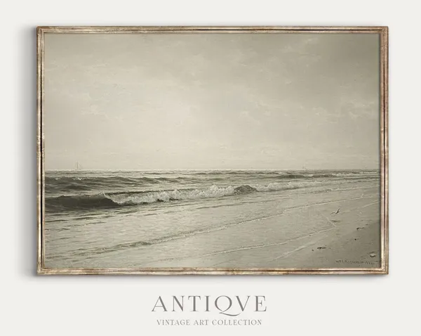 Vintage Coastal Print, Antique Sea Art Print