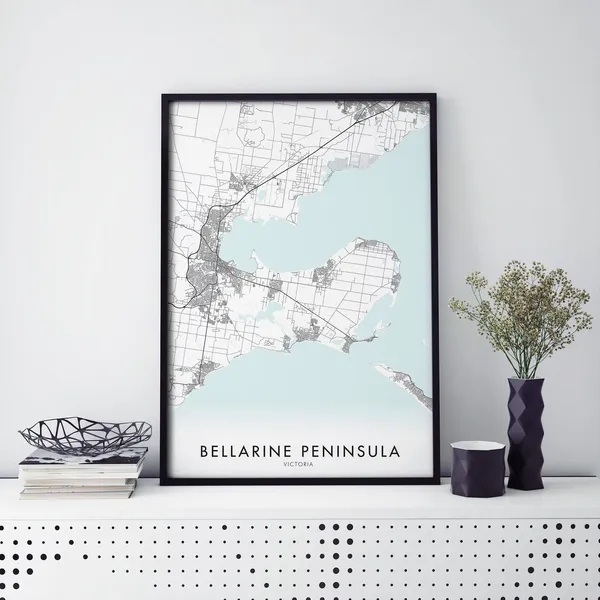Bellarine Peninsula Victoria Australia City Map Print