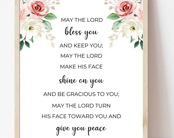 May The Lord Bless You Nursery Bible Verse Print