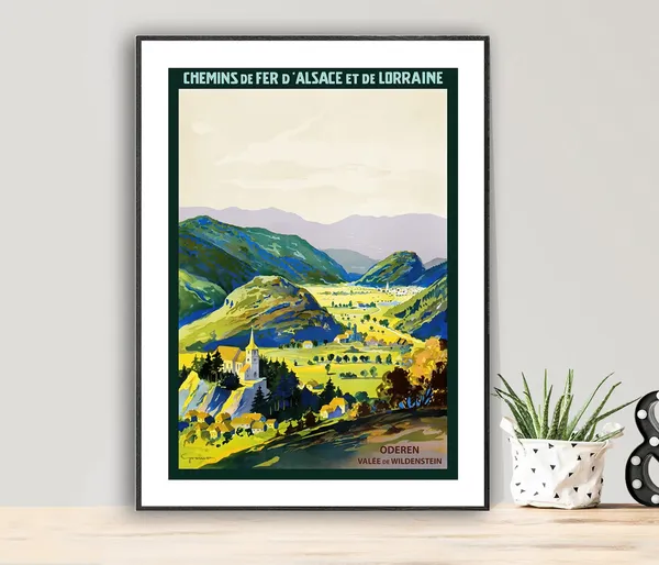 Chemin De Fer De Alsace Et De Lorraine Vintage Travel Poster