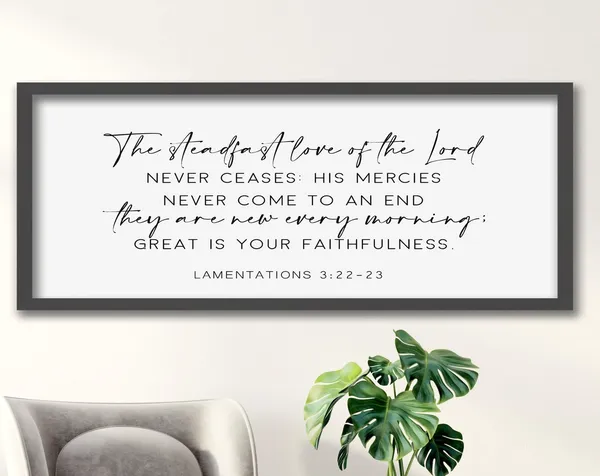 Steadfast Love Bible Verse Sign, Scripture Wall Art
