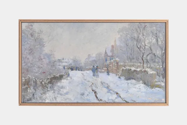 Monet-Inspired Winter Landscape, Art Print