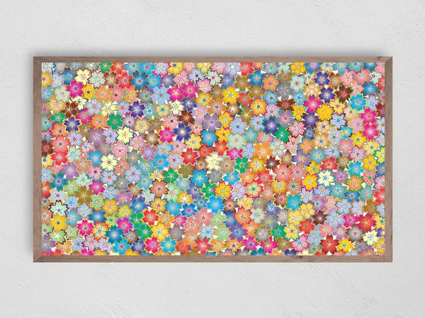 Happy Flowers Modern Decor Art Print