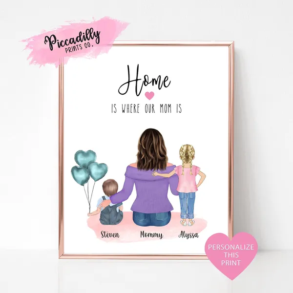 Personalised Family Portrait Art Print, Gift