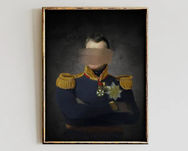 Altered Faceless Portrait Collage, Surreal Quirky Art Print