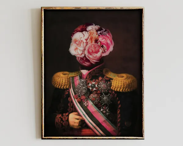 Maximalist Floral Portrait Art Print