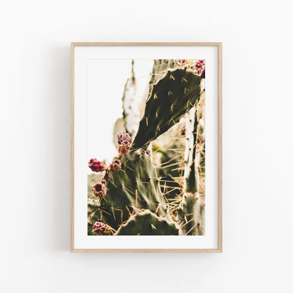 Cactus Print, Modern Minimalist Poster Art