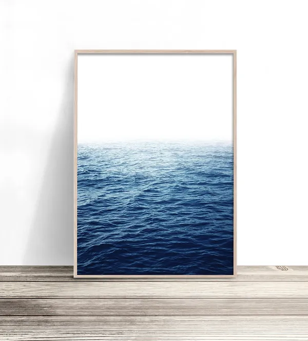 Ocean Beach House Art Print, Coastal Bedroom Decor