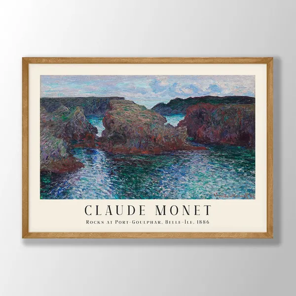 Claude Monet Art Print, Nouveau Coastal House Decor