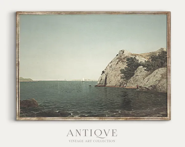 Vintage Coastal Seascape Art Print