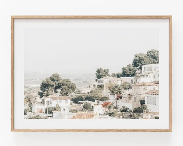 Spain Villa Nature Landscape Mediterranean Travel Poster