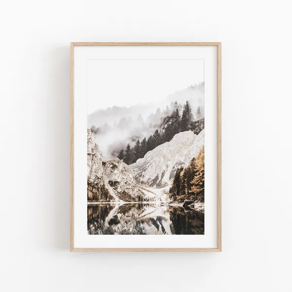 Mountain Collage Modern Minimalist Nature Poster Print