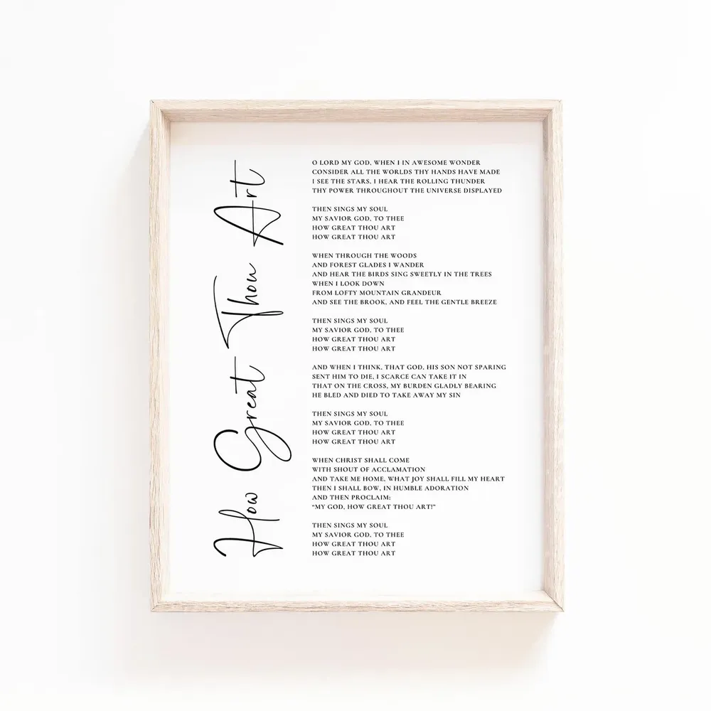 How Great Thou Art Christian Home Decor Art Print