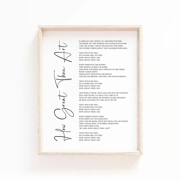 How Great Thou Art Christian Home Decor Art Print